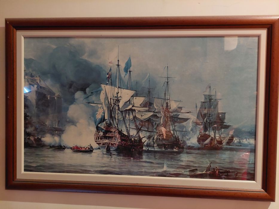 Quadro 110x 75 cm batalha naval64750877876355120