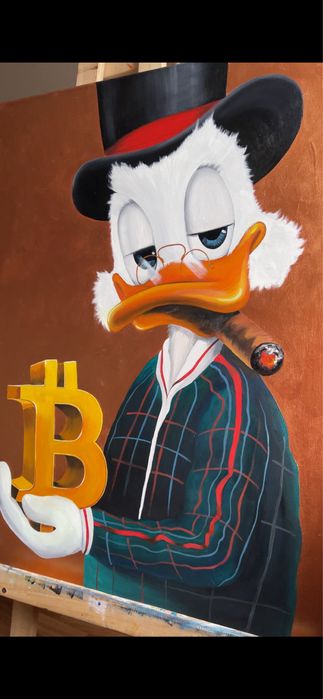 Картина Monopoly Bitcoin Скрудж, художній розпис, чудовий подарунок