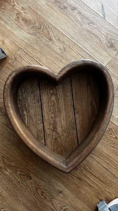 Misa drewniana do sesji serce