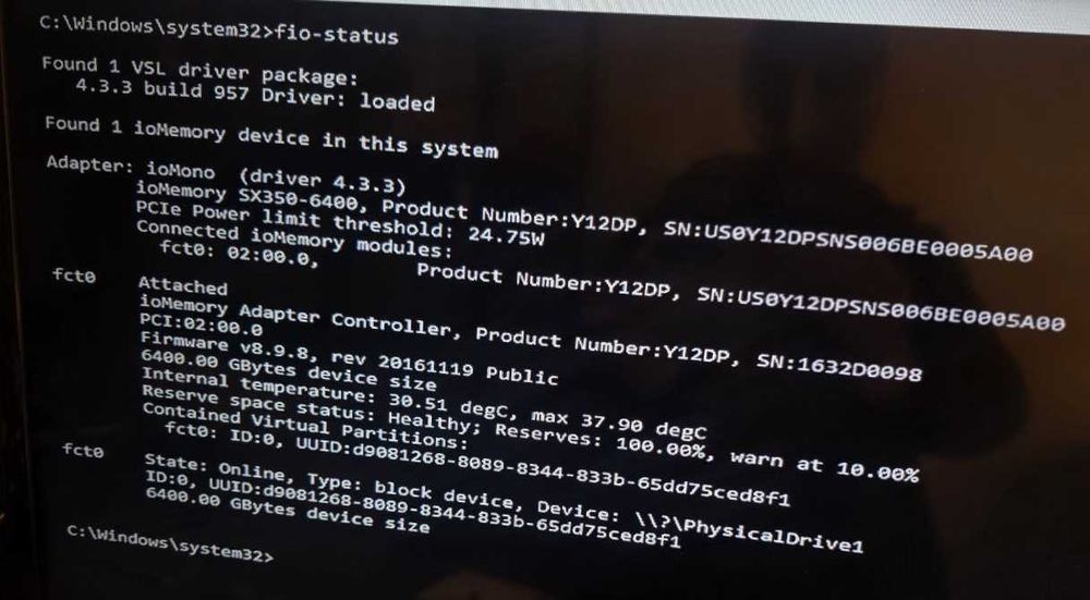 SanDisk Dell SX350|6400 ioMemory 6.4TB SSD PCIe