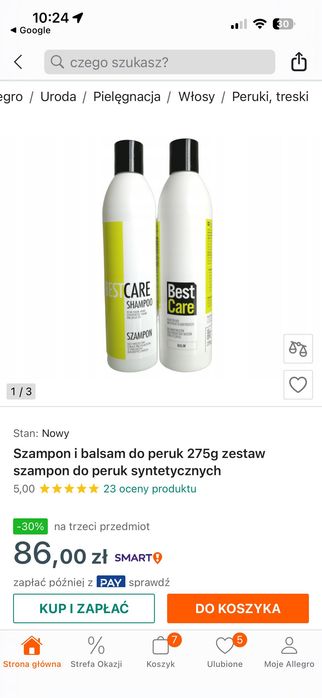 Szampon i balsam do peruk 275g zestaw szampon do peruk syntetycznych
