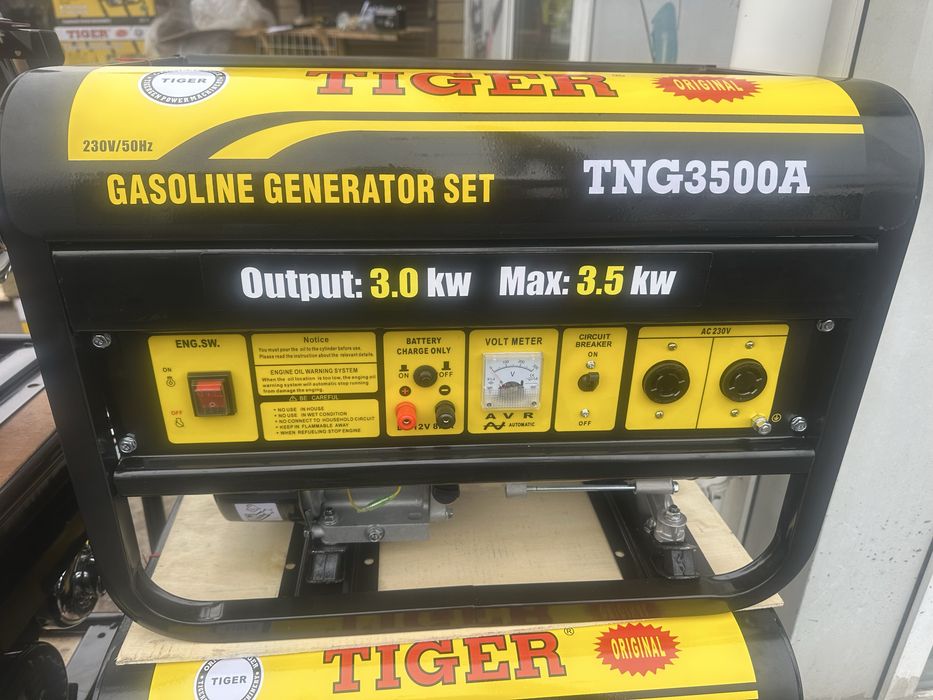 Генератор TIGER газ/бензин 3.2-3.5 квт медь доставка бесплатная
