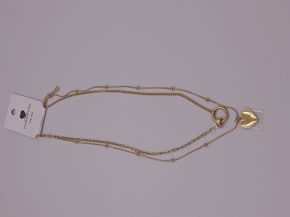 Podwójna celebrytka Xuping z serduszkiem