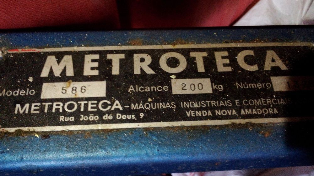 Balança antiga Metroteca até 200 Kg, Balança Correia até 50 kg
