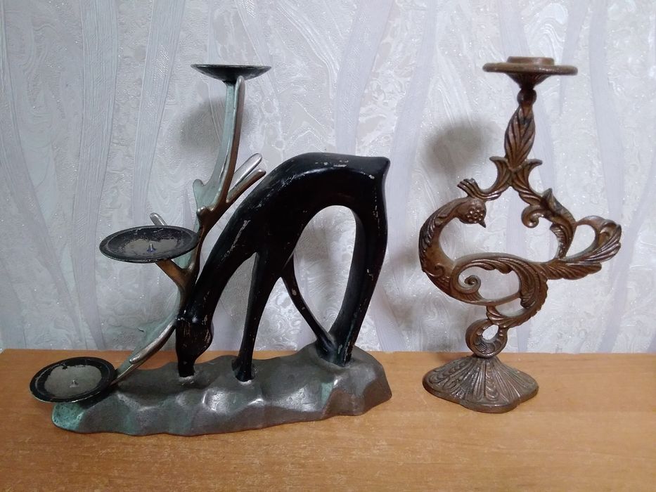 Подсвечник ссср.Олень.