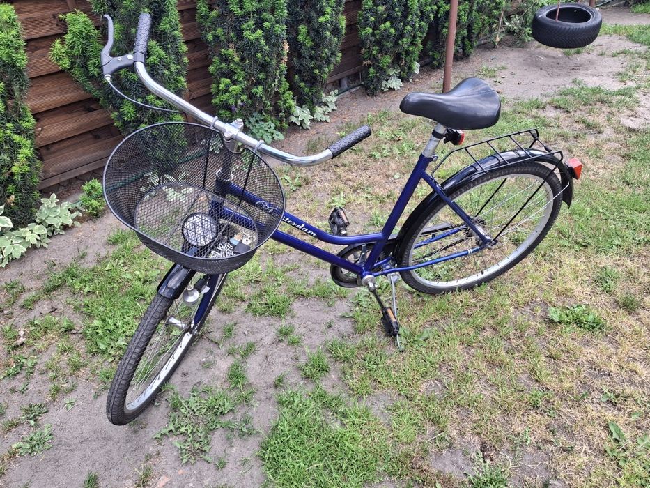 Rower miejski damka Amsterdam koła 26 cali koszyk + gratis kufer