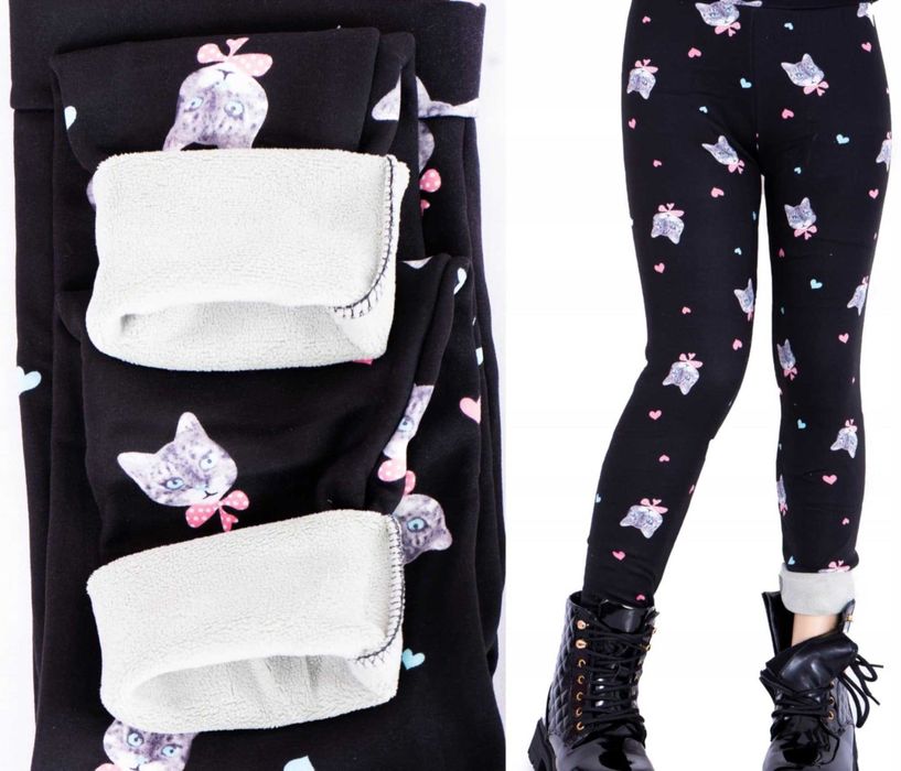 nowe legginsy koty 152 cm