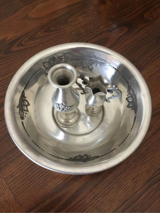 Set of 3 Tin Alloy (95%) Pieces