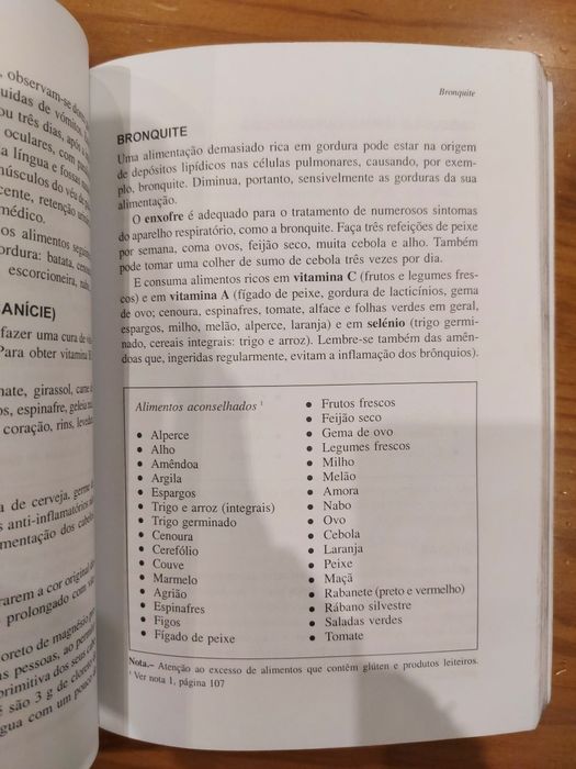 Livro sobre alimentação