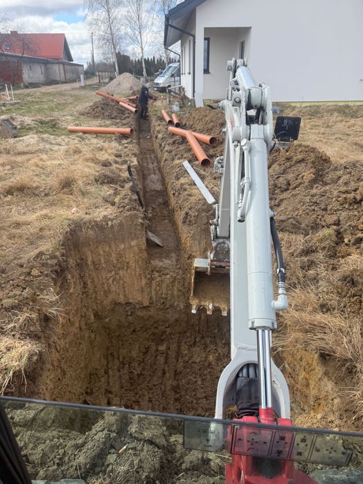Usługi minikoparka, układanie kostki brukowej.