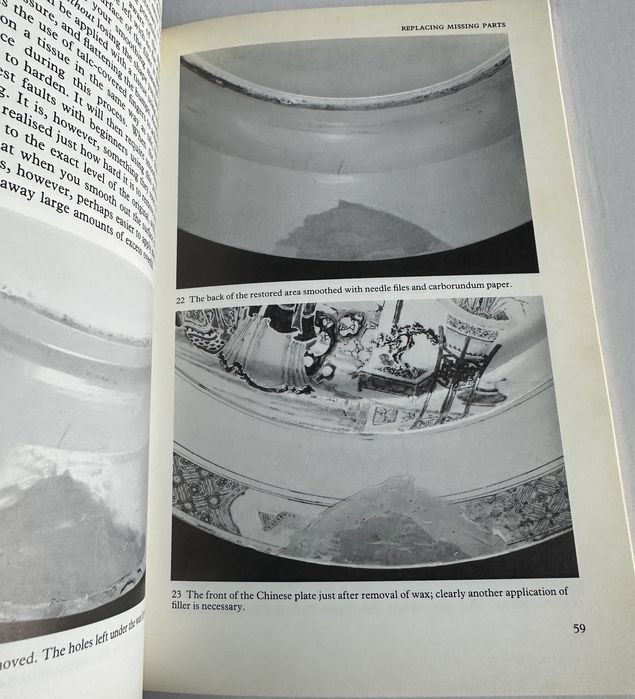 Porcelana, a sua reparação e restauro, em inglês