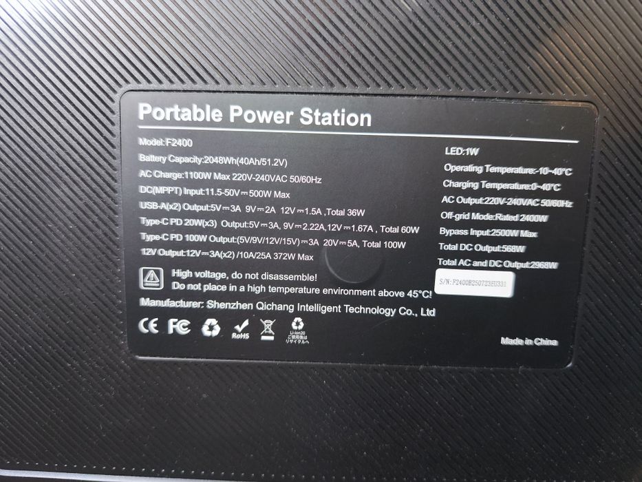 Fossibot F2400 - stacja zasilania, przenośny magazyn energii 230v