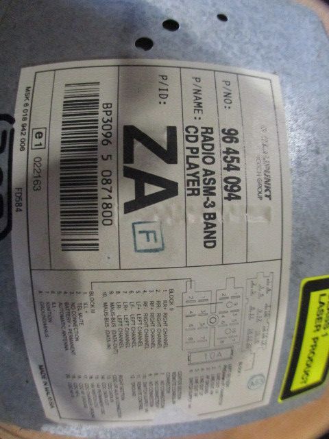 Rádio / auto-rádio CHEVROLET Aveo / Kalos Hatchback (T200)