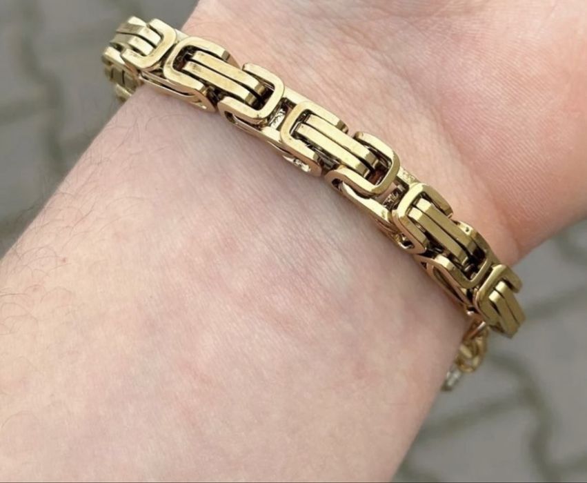 Bransoletka Męska Splot  Królewski Stal