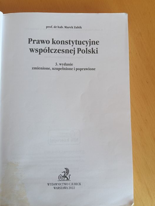Prawo konstytucyjne współczesnej Polski - Marek Zubik -  3. Wydanie