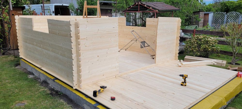 dostępny OD ręki DREWNIANY domek letniskowy*34 mm*6x4*24m2*działkę ROD