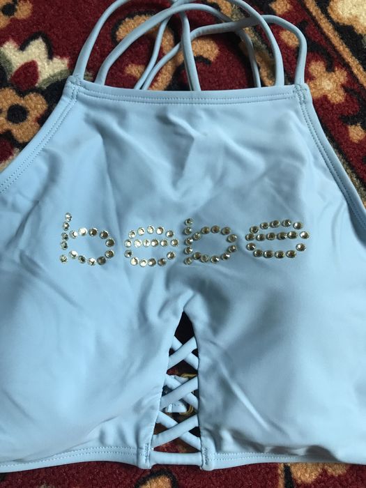 Bebe голубий роздільний купальник бебе розмір ХL