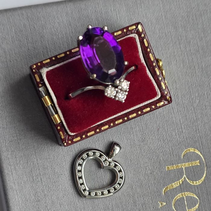 Kolczyki Ametyst Diamenty 0.2ct Złoto 585 WYCENA 3700