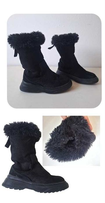 Botas Zara forradas a pelo n.º 27 - ótimo estado