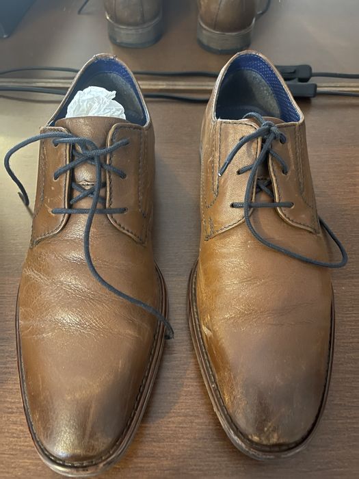 Buty męskie Bugatti brązowe wizytowe