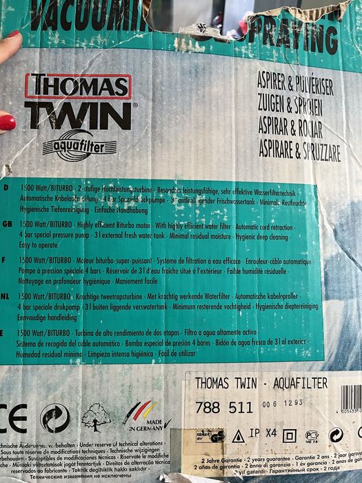 немецкий оригинал моющий пылесос Thomas twin