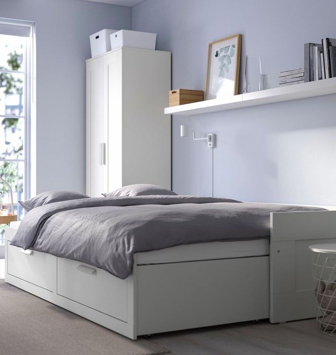 Cama Individual/Dupla + 2 Colchões - BRIMMES Ikea