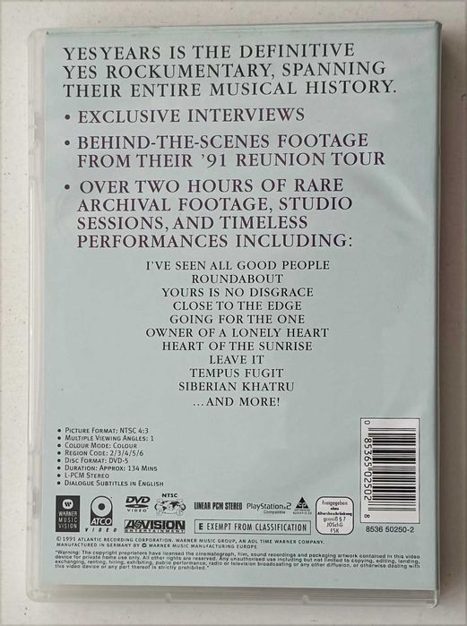 DVD_YES, YesYears.