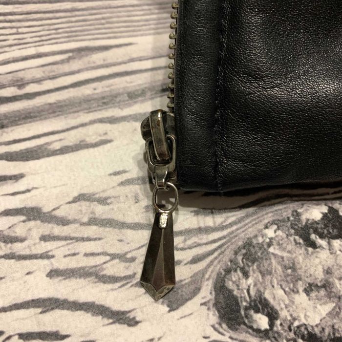 Кожаная куртка Gara Black Bomber Rick Chrome Hearts Opium Archive