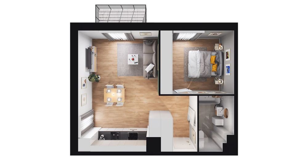 2-pokojowe mieszkanie 45m2 + balkon Bezpośrednio