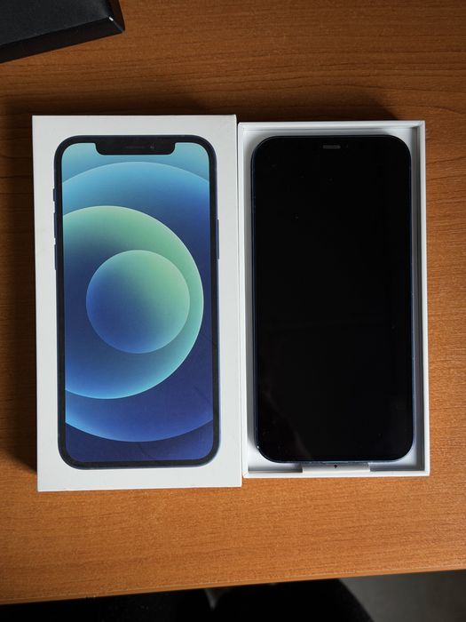 iPhone 12 128GB синій б/у, акб 77%, повна комплектація