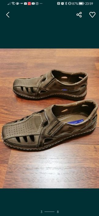 Wsuwane Skórzane Buty Męskie Lekkie Wygodne Przewiewne