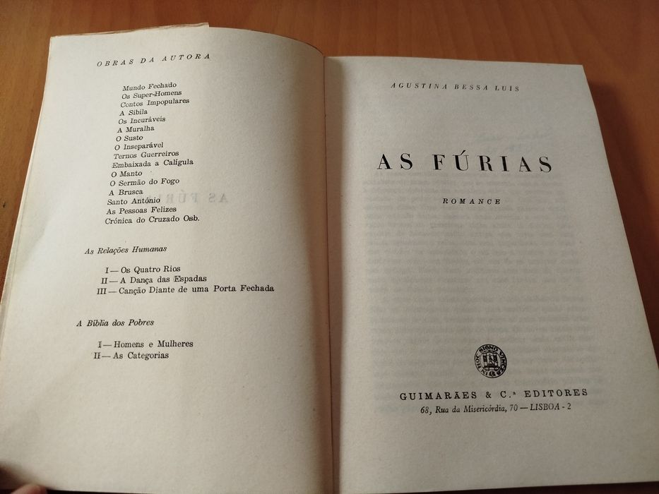 Obras de Agustina Bessa Luís (1.edi.)