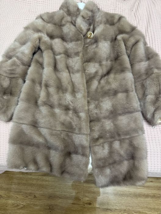 Норкова шуба натуральна жіноча шуба норка