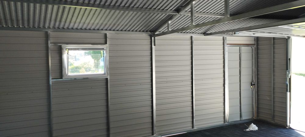 Garaż blaszany 7x6 garaże blaszane  profil poziom 7x5 7x5 6x6 rus-stal