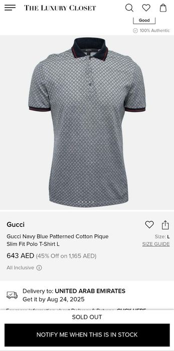 Polo Gucci Color Gray