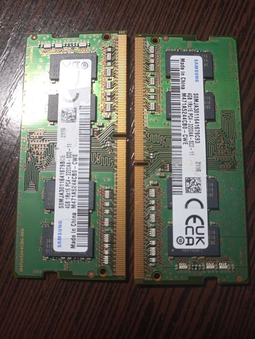 Оперативна пам’ять 8GB (2×4GB) DDR4 3200MHz Samsung SO-DIMM  | Ноутбук