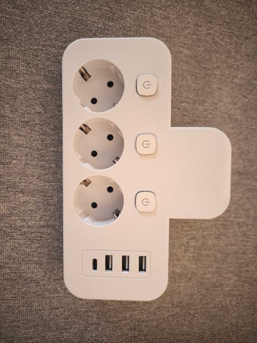 Rozdzielacz gniazdkowy 3 USB 1 USB-C