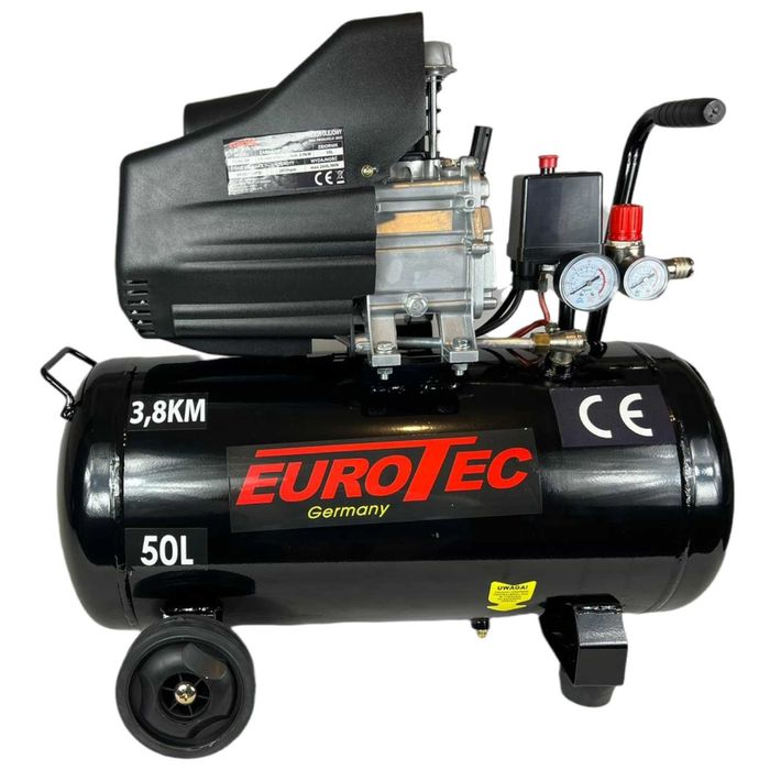 Kompresor olejowy 50L sprężarka z zestawem kit Eurotec