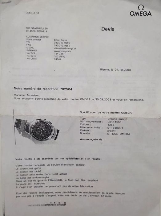 Omega speedsonic chrono quartz de 1974