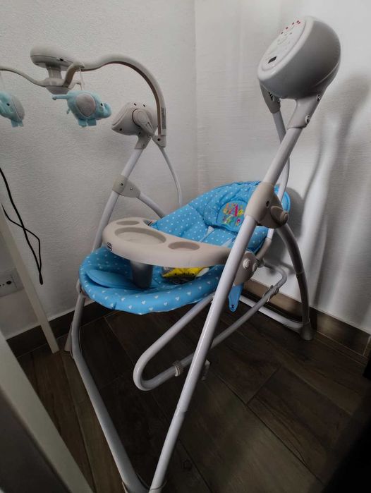 Espreguiçadeira Cadeira e Columpio Bébé ASALVO Azul