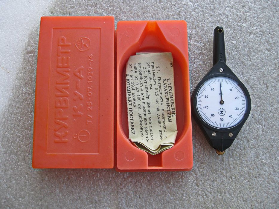 КУ-А  курвиметр  из СССР . В футляре с инструкцией.