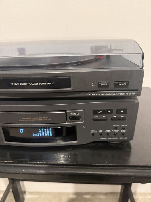 Sistema Hi-Fi Sony Vintage | Gira-discos PS-LX49P + Leitor CDs CDP-M33