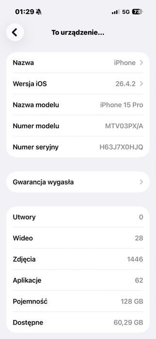 Sprzedam iPhone 15 Pro 128 GB stan idealny