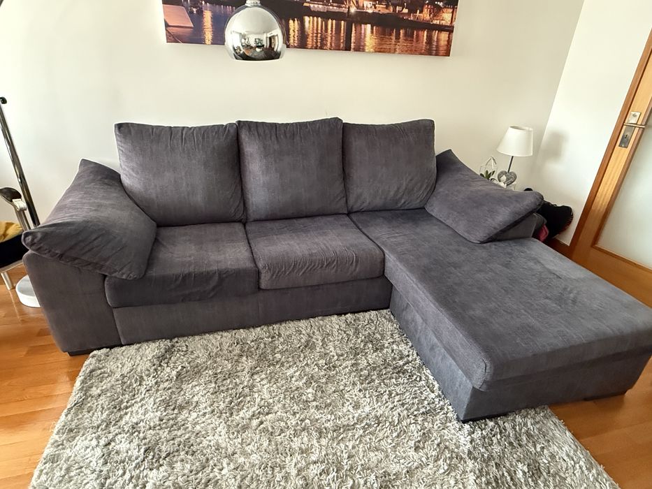 Sofá de 3/4 lugares com chaise longue