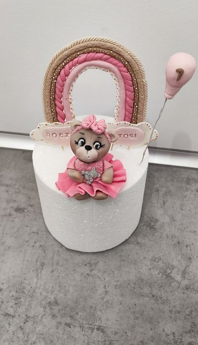 Miś z masy cukrowej na tort dekoracja figurka jadalna zestaw