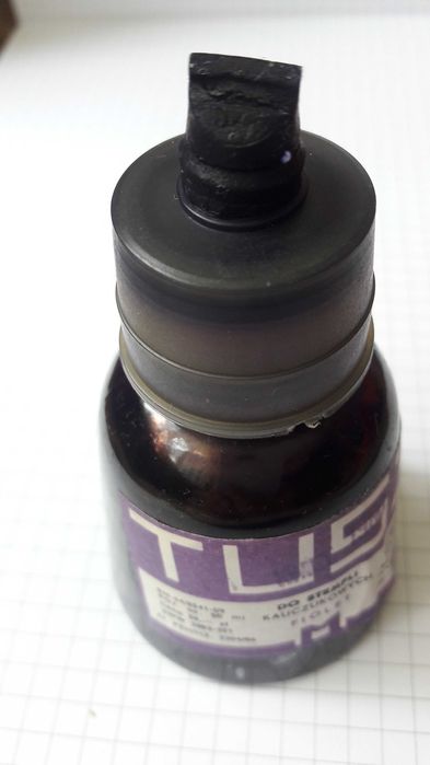 Tusz do stempli kauczukowych + 2 pieczątki PRL