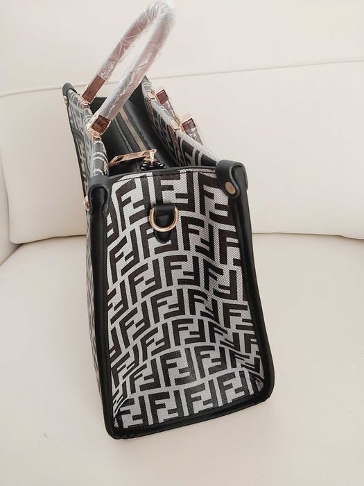 torebka elegancka - biało-czarna - nowa