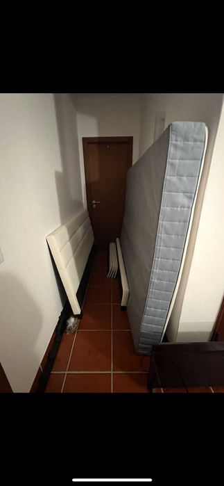 Cama de Casal Completa – Box + Colchão + Cabeceira (Ler Descrição)