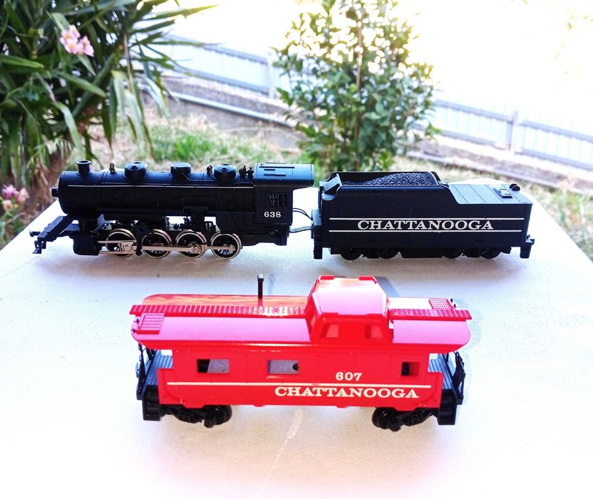 TYCO H0, Locomotiva com tender + carruagem CHATTANOOGA, DC