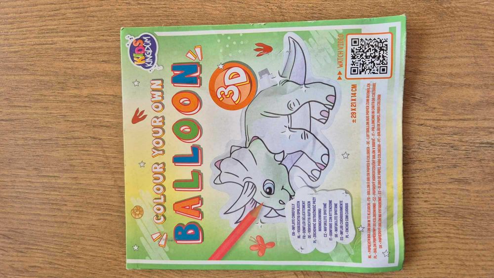 Balon do samodzielnego kolorowania DIY 3D DINOZAUR lub jednorożec